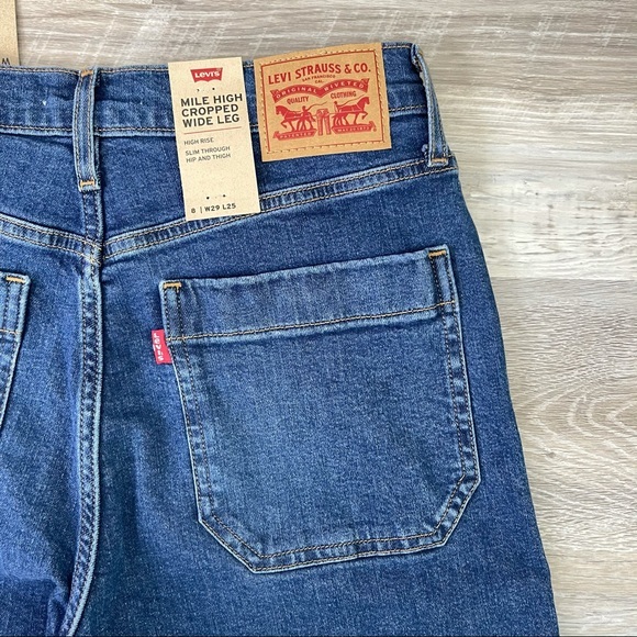 Levi’s Mile High Cropped Wide Leg Jean Button Fly - Picture 10 of 14